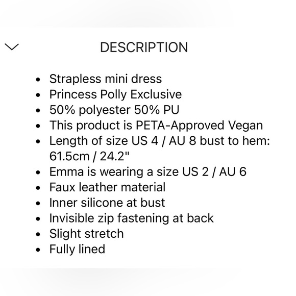 Princess Polly Black Leather Mini Dress - Picture 5 of 7